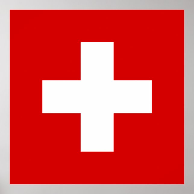 Schweiz flagga poster (Framsidan)
