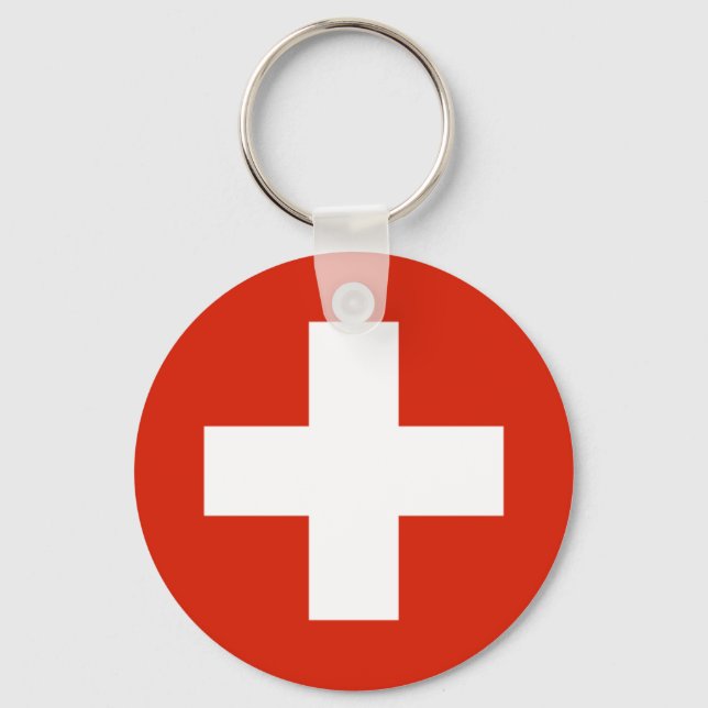 Schweiz Flagga Products Nyckelring (Framsida)