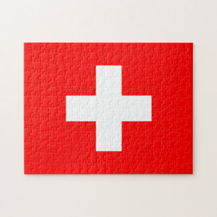Schweiz flagga pussel