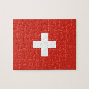 Schweiz flagga pussel