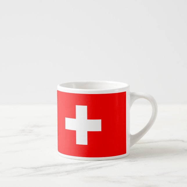 Schweiz Flagga Red White Kor Patriotic  Espressomugg (Höger)