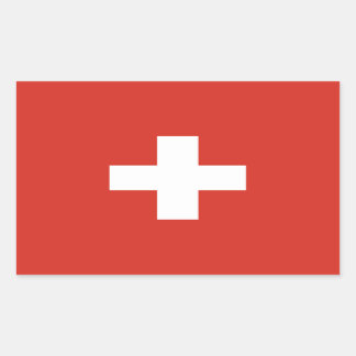 Schweiz Flagga Rektangulärt Klistermärke