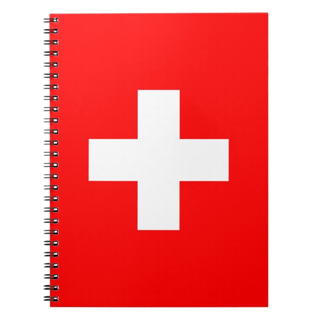 Schweiz Flagga (Schweiz) Anteckningsbok (Framsidan)