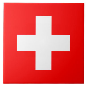Schweiz Flagga (Schweiz) Kakelplatta