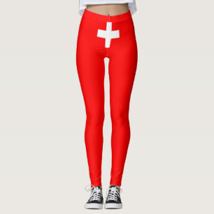 Schweiz Flagga (Schweiz) Leggings