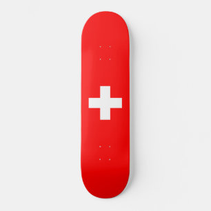 Schweiz Flagga (Schweiz) Mini Skateboard Bräda 18,5 Cm