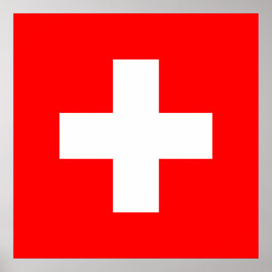 Schweiz Flagga (Schweiz) Poster