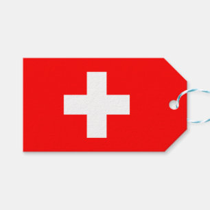 Schweiz Flagga (Schweiz) Presentetikett