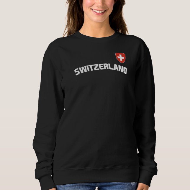 Schweiz Flagga Schweiz Pride Internationell Land T Shirt (Framsida)