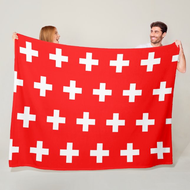Schweiz Flagga Schweiz Schweiz Europa Patriotic Fleecefilt (På plats)