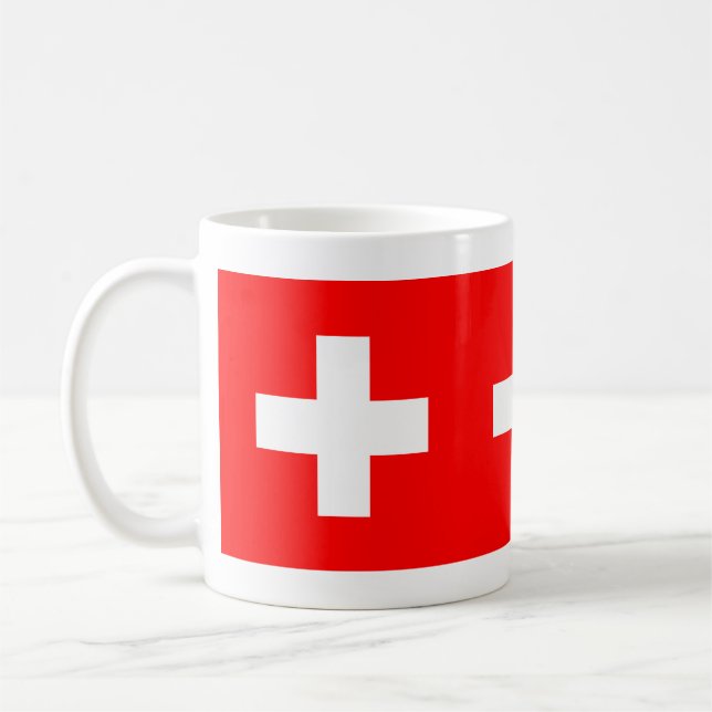 Schweiz Flagga Schweiz Schweiz Kaffemugg (Vänster)
