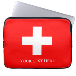 Schweiz Flagga Schweiz Schweiz Laptop Fodral