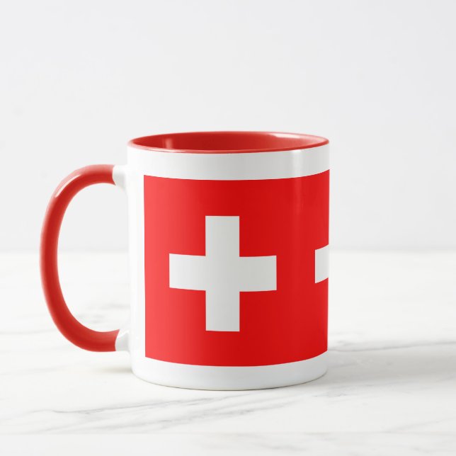Schweiz Flagga Schweiz Schweiz Mugg (Vänster)