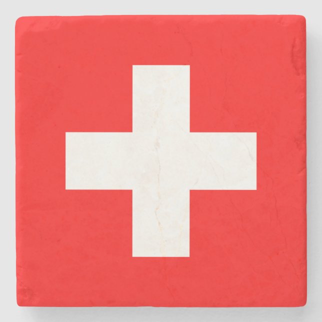 Schweiz Flagga (Schweiz) Stenunderlägg (Framsidan)