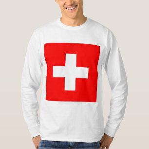 Schweiz Flagga (Schweiz) T Shirt