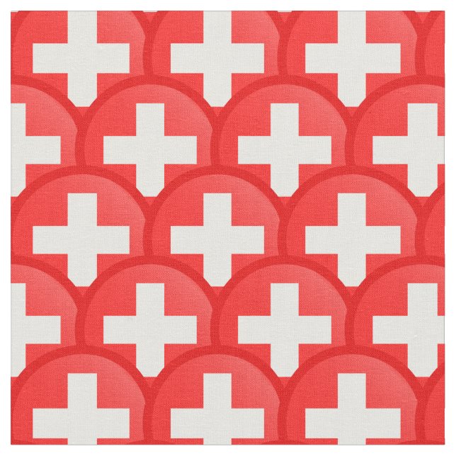 Schweiz Flagga & Schweiz Trendig Fabric/mode Tyg (Närbild)