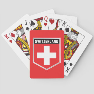 Schweiz Flagga Shield Casinokort
