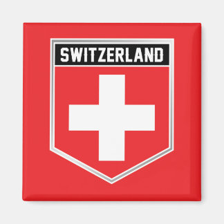 Schweiz Flagga Shield Magnet