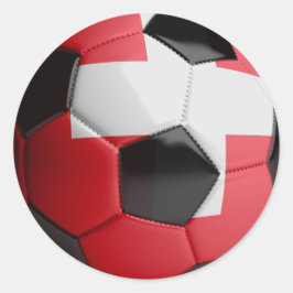 Schweiz flagga Soccer Ball Runt Klistermärke