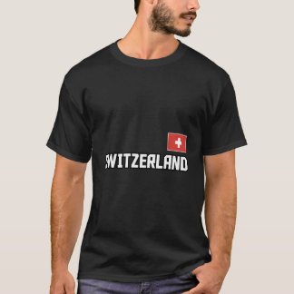 Schweiz Flagga Swiss Pride Athletic Stil Countor T Shirt