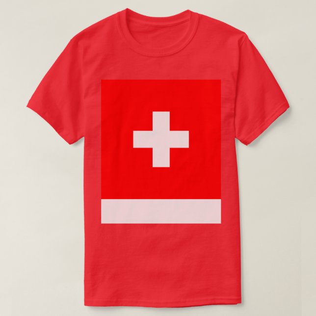 Schweiz Flagga T Shirt (Design framsida)
