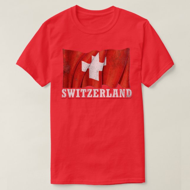 Schweiz Flagga T Shirt (Design framsida)