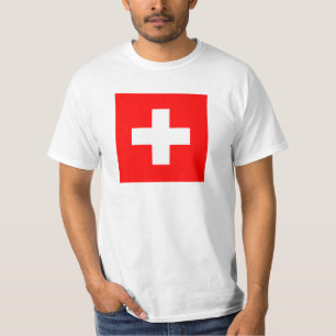 Schweiz Flagga T Shirt