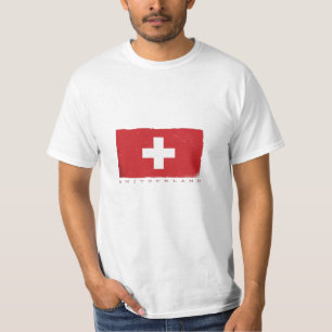 Schweiz Flagga T Shirt