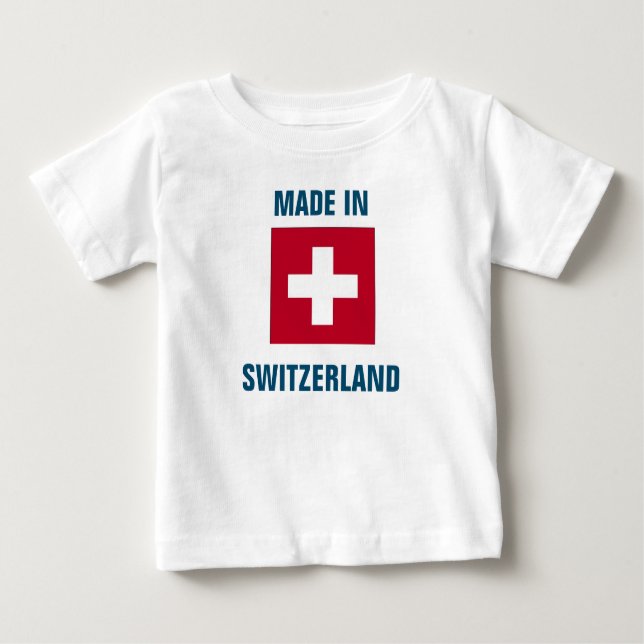 Schweiz flagga t shirt (Framsida)