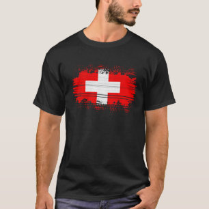 Schweiz flagga t shirt