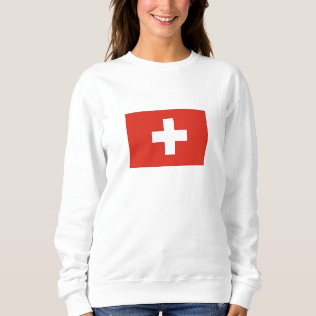 Schweiz flagga t shirt (Framsida)