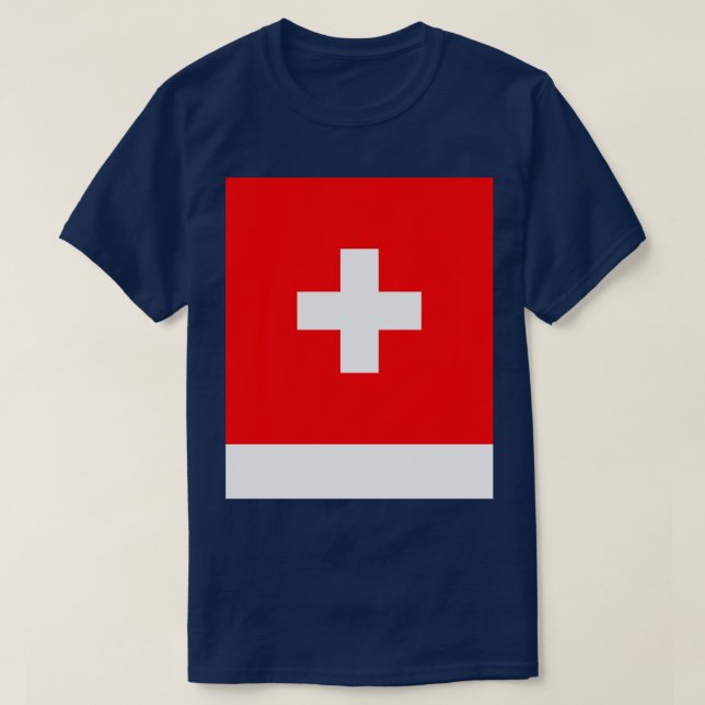 Schweiz Flagga T Shirt (Design framsida)