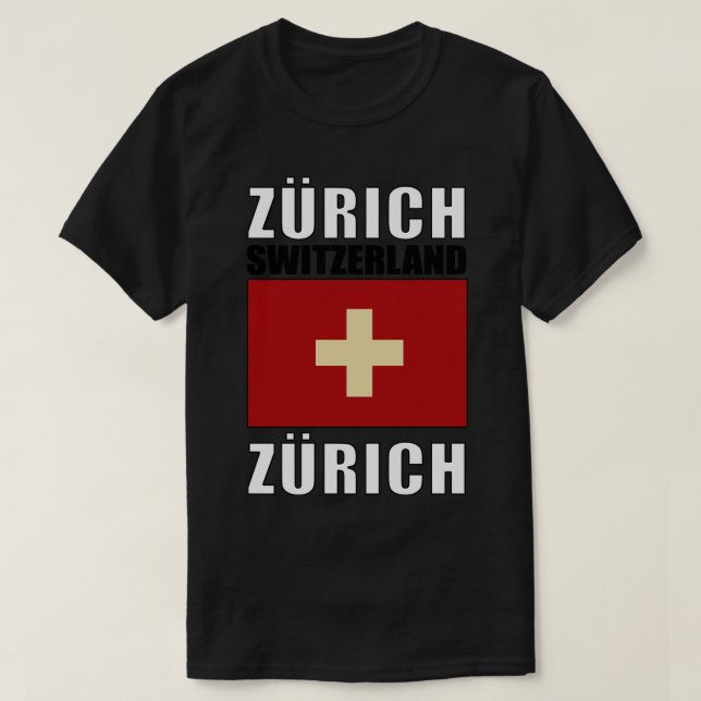 Schweiz flagga t shirt (Design framsida)