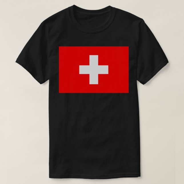 Schweiz Flagga T Shirt (Design framsida)
