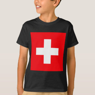 Schweiz flagga tee