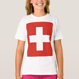 Schweiz-flagga telefonnummer t shirt