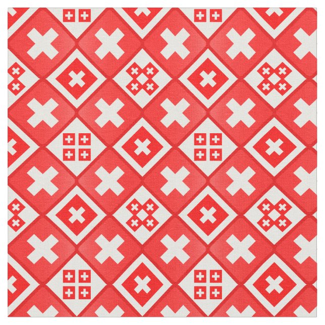 Schweiz Flagga & Trendig Schweiz Fabric mode Tyg (Närbild)