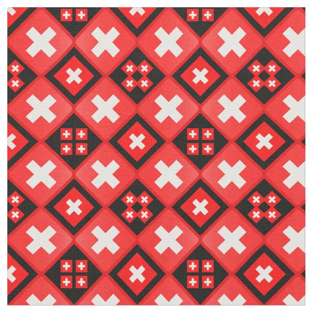Schweiz Flagga & Trendig Schweiz Fabric mode Tyg (Närbild)
