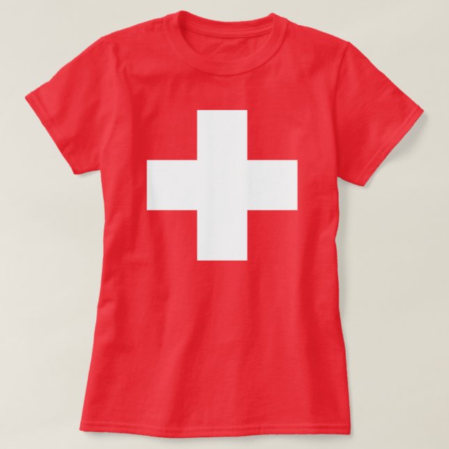 Schweiz Flagga Tröja (Design framsida)
