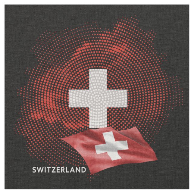 Schweiz flagga tyg (Närbild)