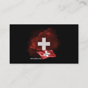 Schweiz flagga visitkort