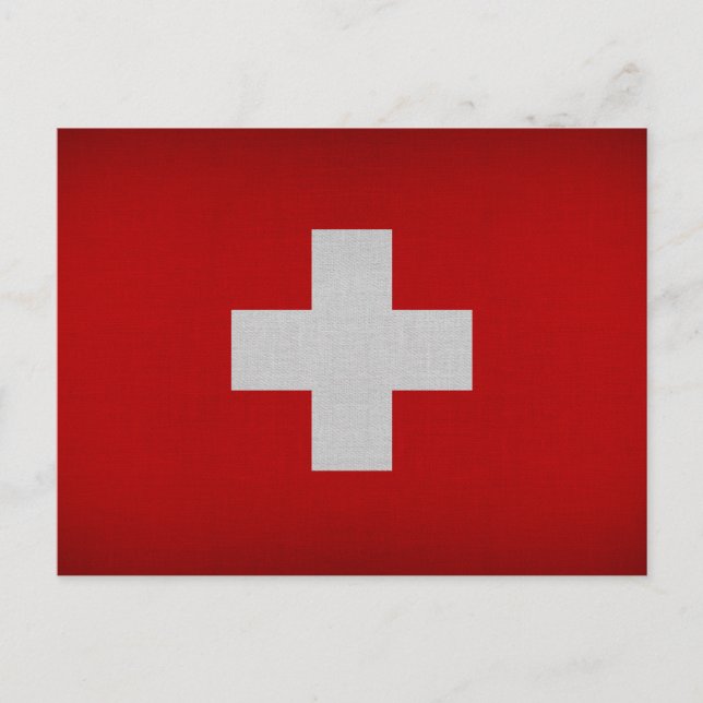 Schweiz flagga vykort (Framsida)