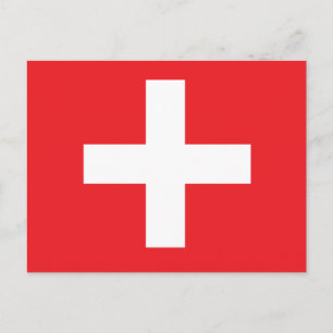 Schweiz Flagga Vykort