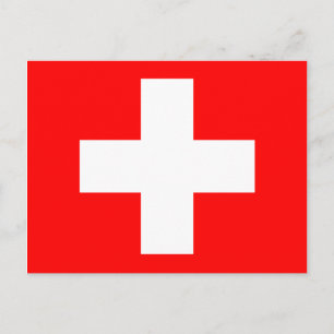 Schweiz flagga vykort