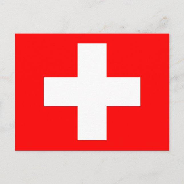 Schweiz flagga vykort (Framsida)
