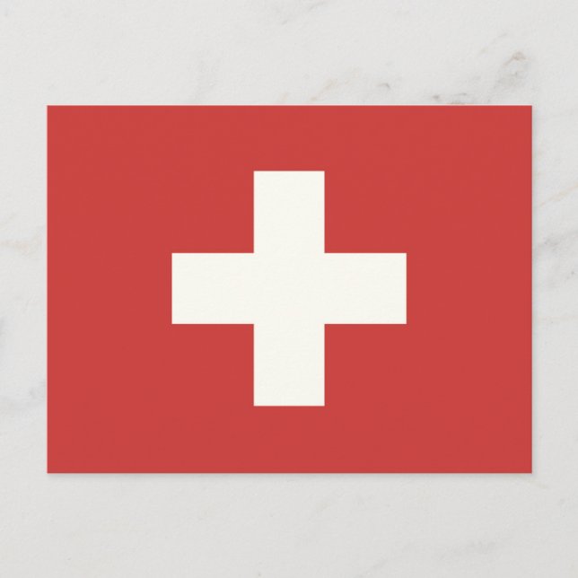 Schweiz flagga vykort (Framsida)