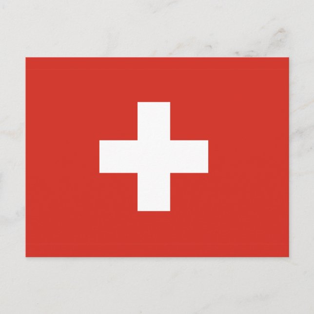 Schweiz flagga vykort (Framsida)