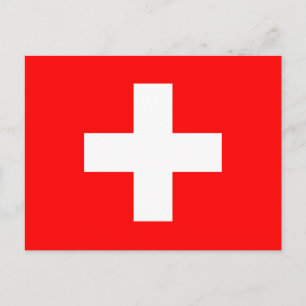 Schweiz Flagga vykort