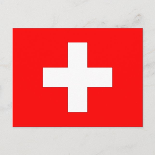 Schweiz Flagga vykort (Framsida)