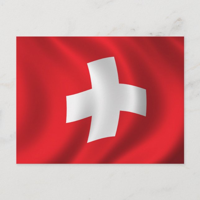 Schweiz flagga vykort (Framsida)